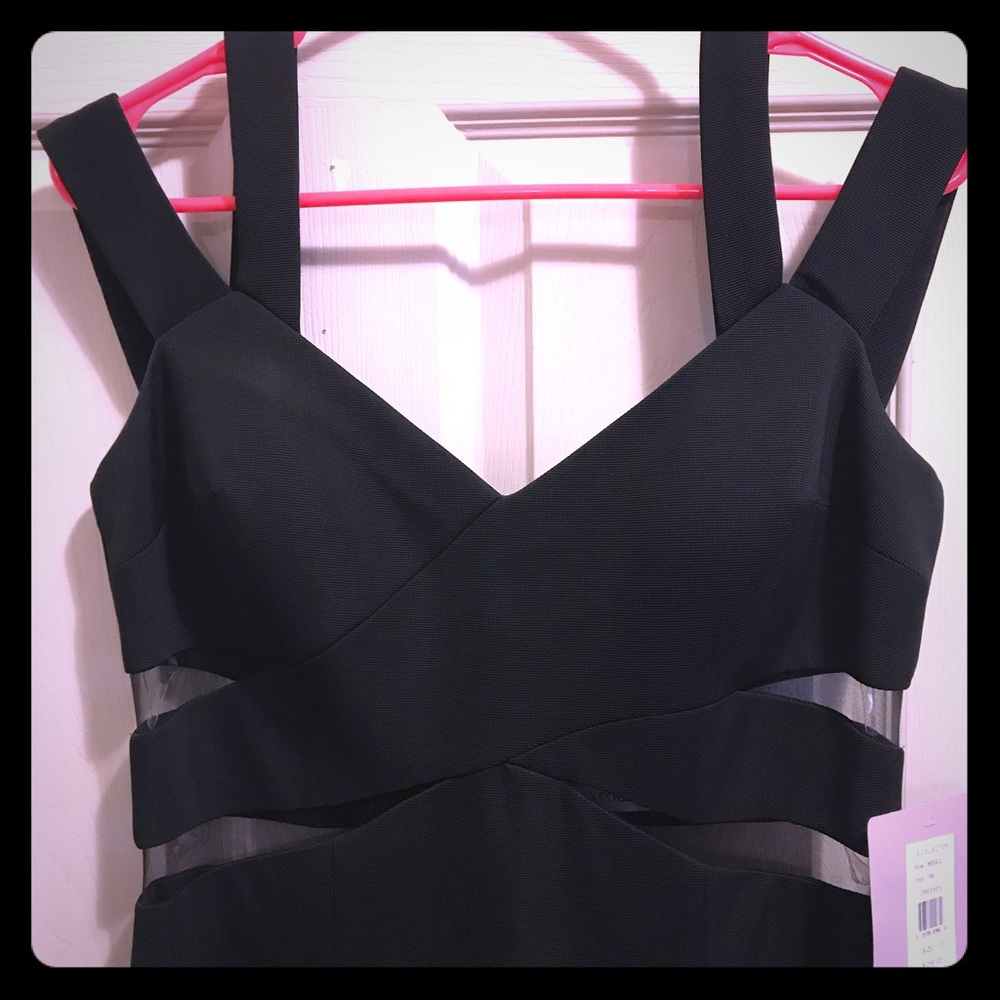 Strappy black gown